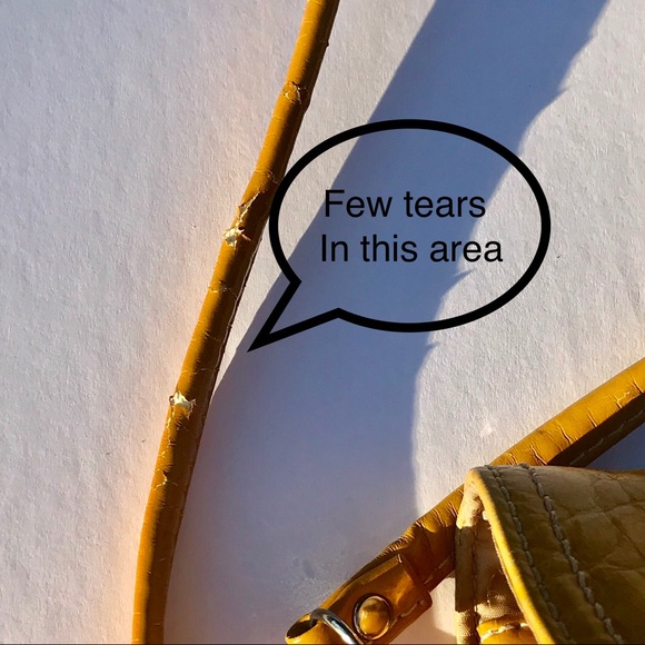 GIANI BERNINI Flashy Mustard Crossbody Purse π - Picture 6 of 8